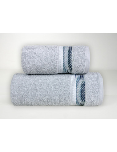 Ręcznik 70x140 jasnopopielaty bawełniany OMBRE