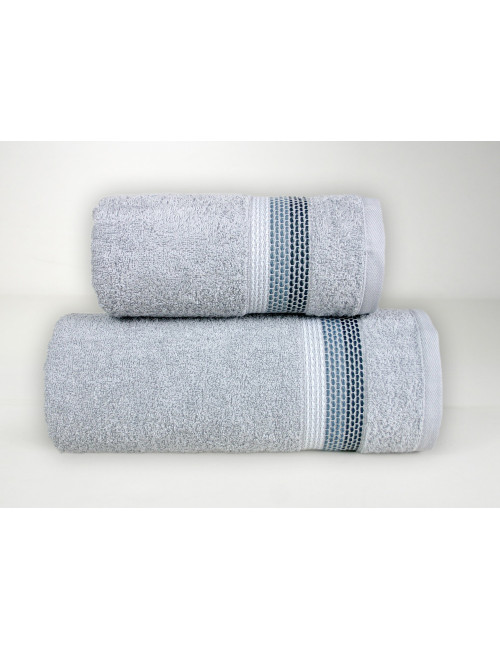 Ręcznik 70x140 jasnopopielaty bawełniany OMBRE