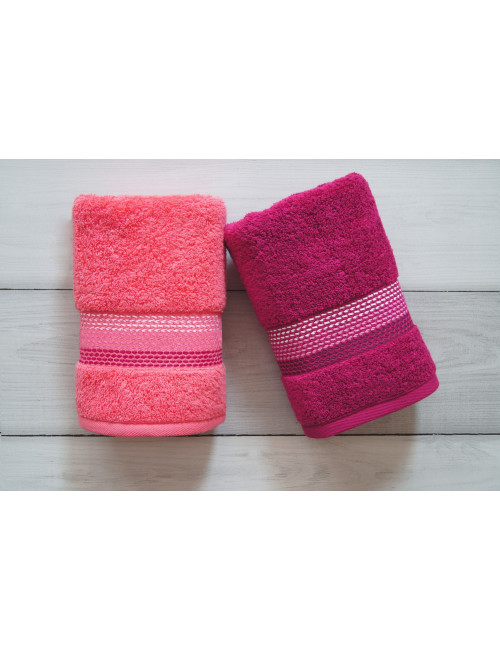 Ręcznik 70x140 malinowy bawełniany OMBRE