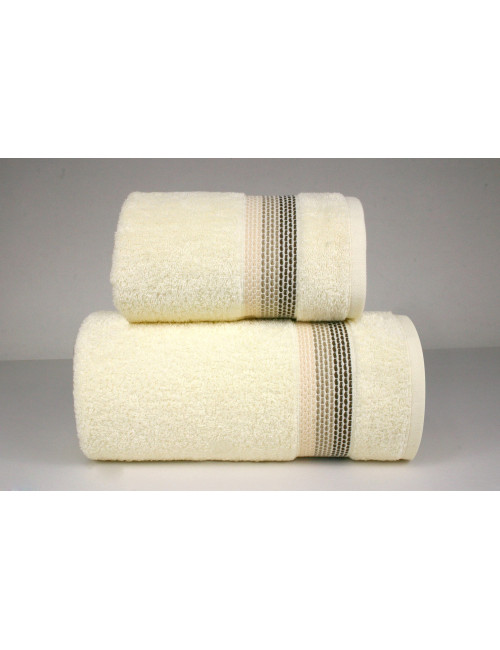 Ręcznik 70x140 kremowy bawełniany OMBRE