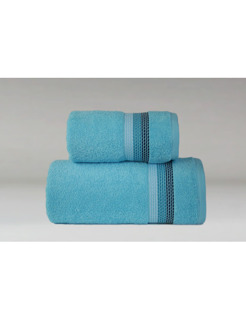 Ręcznik 70x140 turkusowy bawełniany OMBRE
