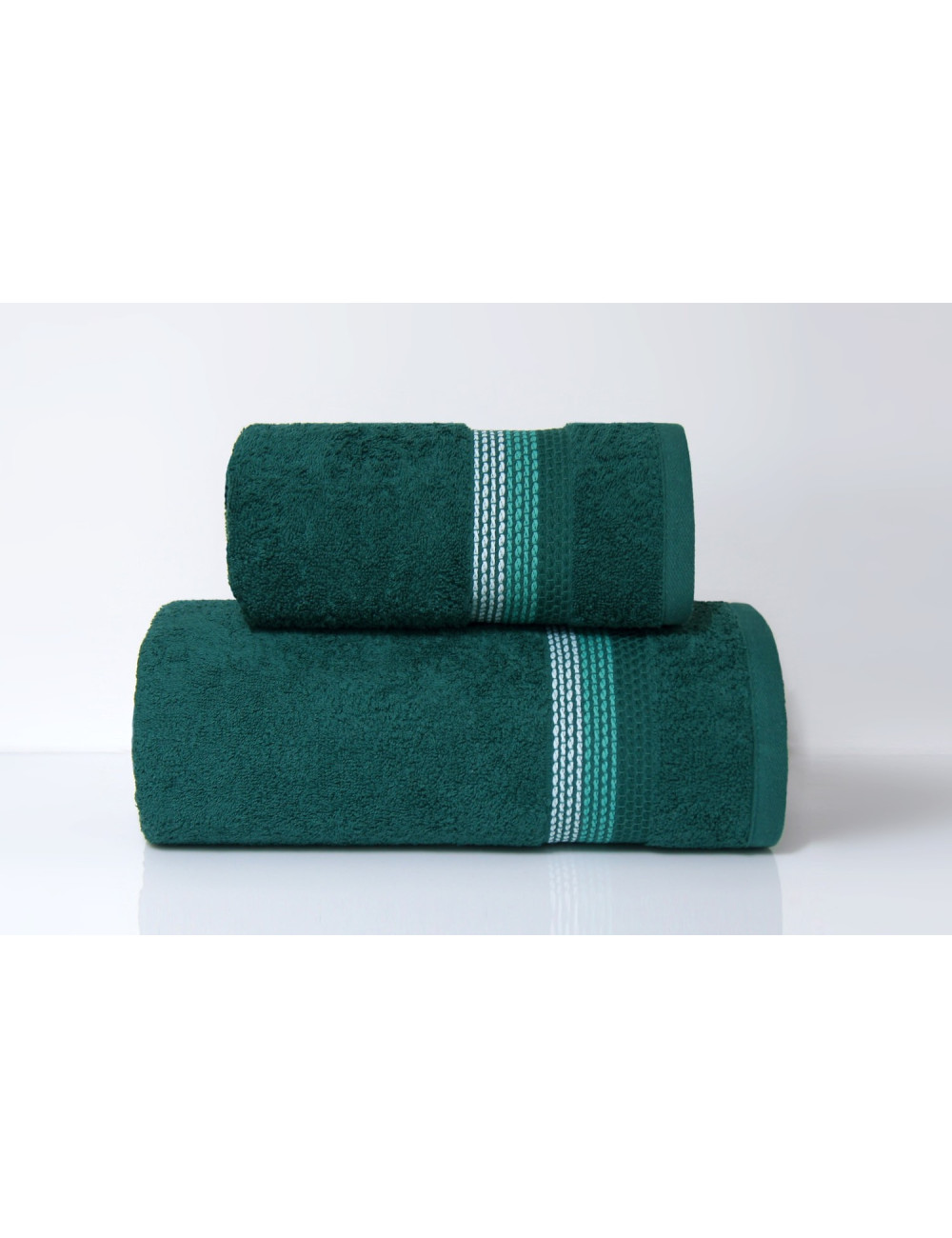 Ręcznik 70x140 zielony bawełniany OMBRE