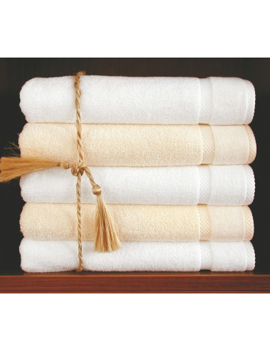 Ręcznik 70x140 bawełna bambus biały WELLNESS