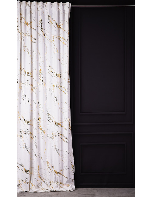 Zasłona 140x270 biało złota ENDLESS
