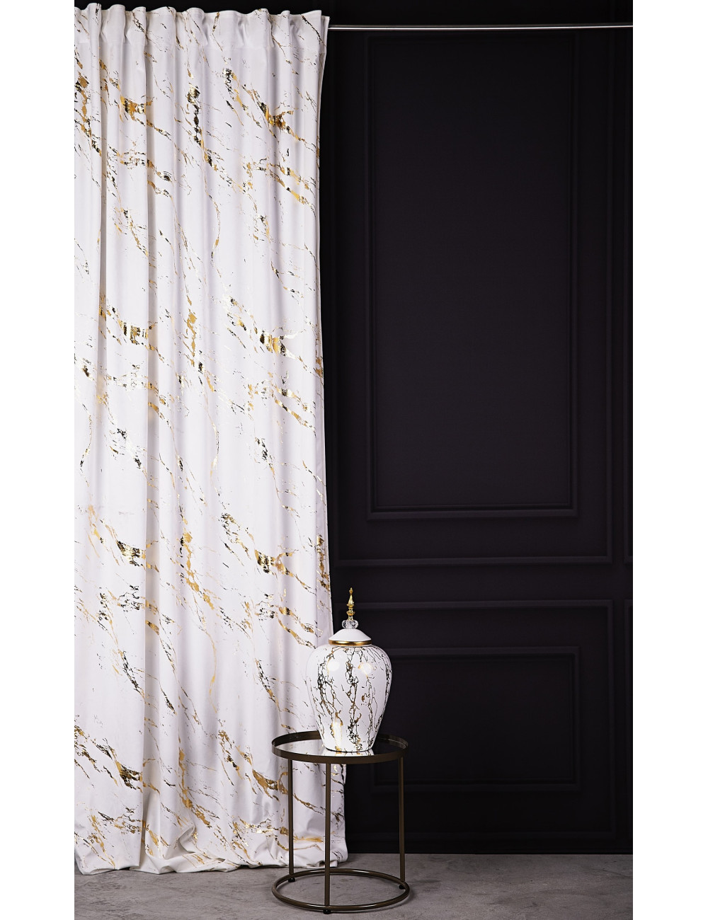 Zasłona 140x270 biało złota ENDLESS