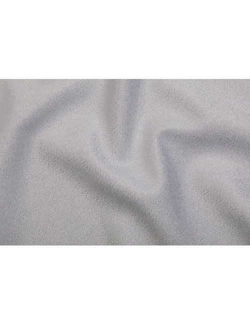 Biały plamoodporny obrus Snow na stół 140x200 Classic Home Bagdad szary rant prostokątny