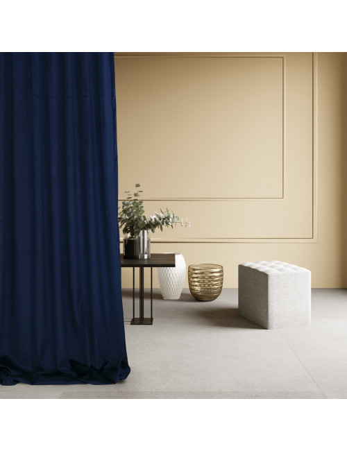 Zasłona granatowa gotowa MEDIOLAN 140x250 na żabkę, tunel, agrafkę, fala