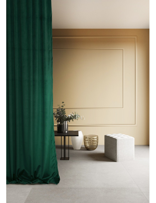 Zasłona butelkowa zieleń gotowa MEDIOLAN 140x250 na żabkę, tunel, agrafkę, fala