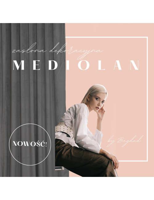 Zasłona jasnoszara gotowa MEDIOLAN 140x260 na żabkę, tunel, agrafkę, fala