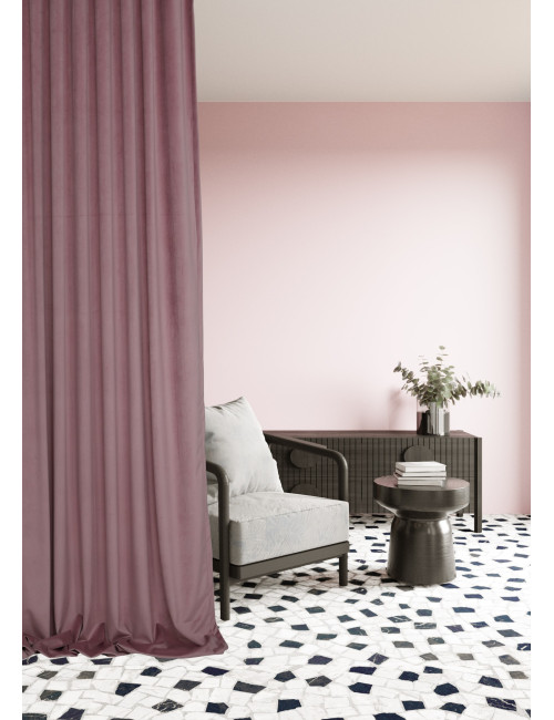 Zasłona pudrowy róż gotowa MEDIOLAN 140x260 na żabkę, tunel, agrafkę, fala