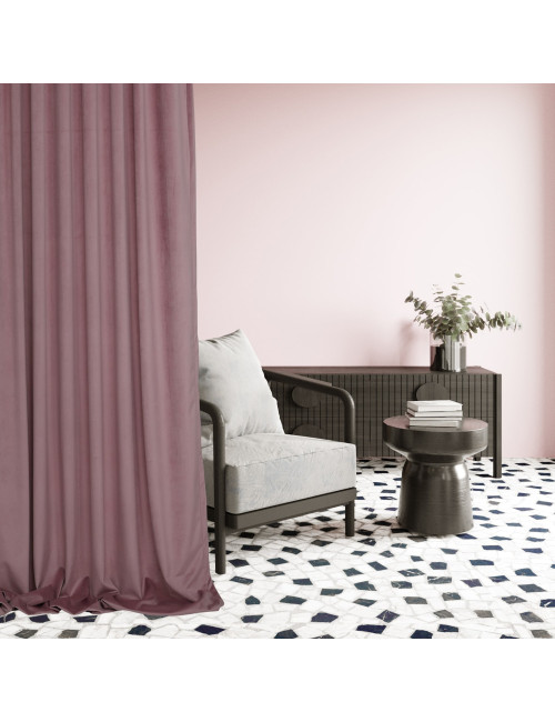 Zasłona pudrowy róż gotowa MEDIOLAN 140x270 na żabkę, tunel, agrafkę, fala