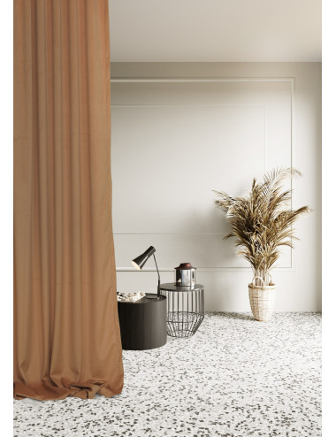 Zasłona musztardowa gotowa MEDIOLAN 140x280 na żabkę, tunel, agrafkę, fala