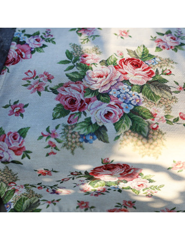 Bieżnik 40x90 rustykalny gobelin kwiaty - 4