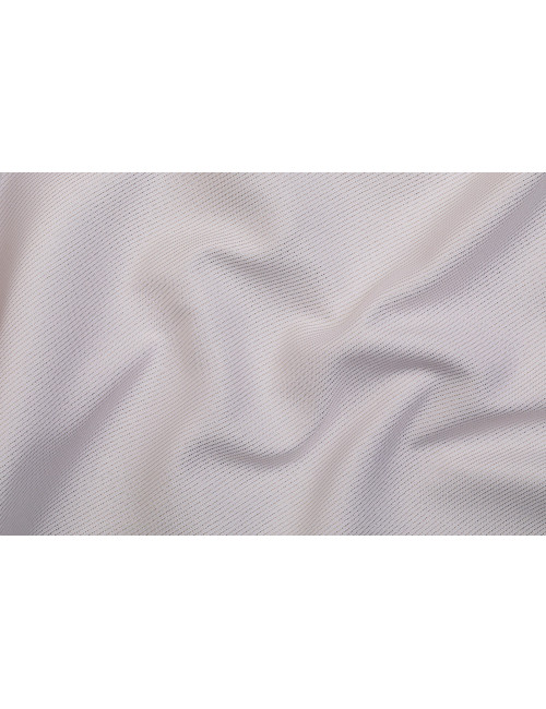 Próbka tkaniny obrusowej blasko złote paski dwustronna biała - 1