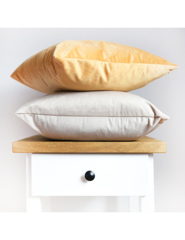 Poszewka na poduszkę gładka beżowa 45x45cm MEDIOLAN