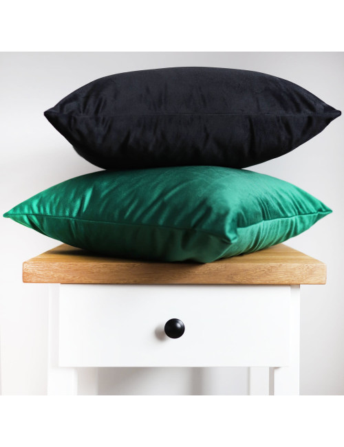 Poszewka na poduszkę gładka - czarna 45x45 MEDIOLAN