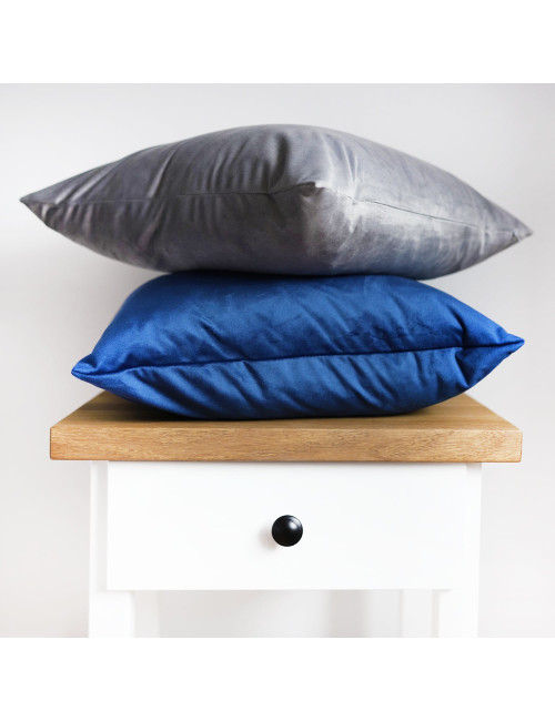 Poszewka na poduszkę ciemnoszara 45x45 gładka MEDIOLAN