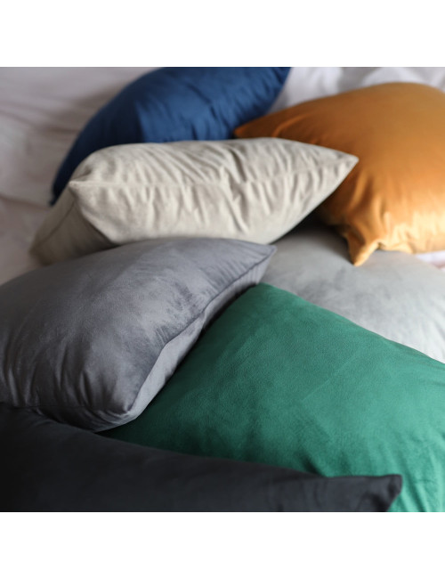 Poszewka na poduszkę musztardowa gładka 45x45 MEDIOLAN