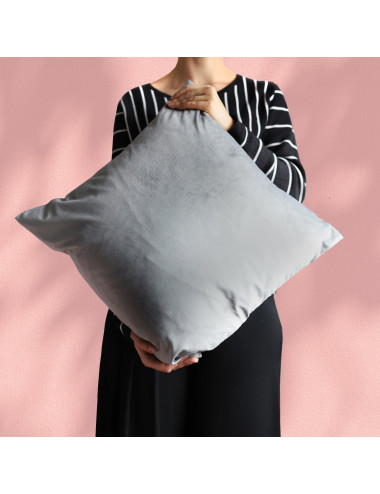 Poszewka na poduszkę jasnoszara 45x45cm MEDIOLAN