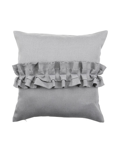 Poszewka szara z falbanką 45x45 NATURAL