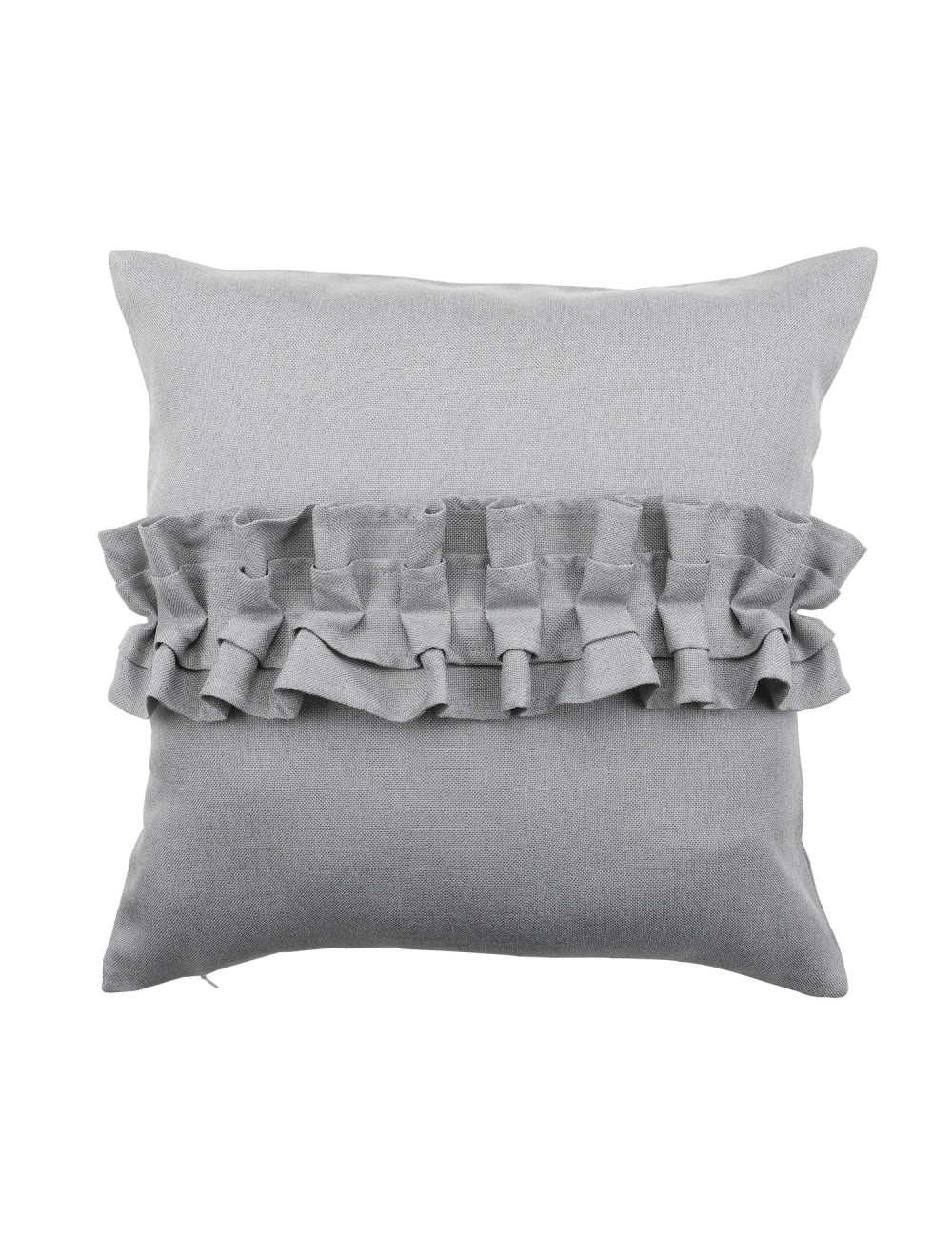 Poszewka szara z falbanką 45x45 NATURAL