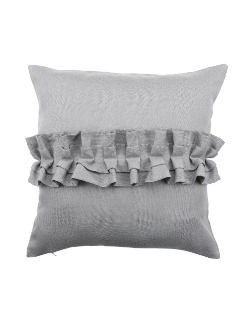 Poszewka szara z falbanką 45x45 NATURAL