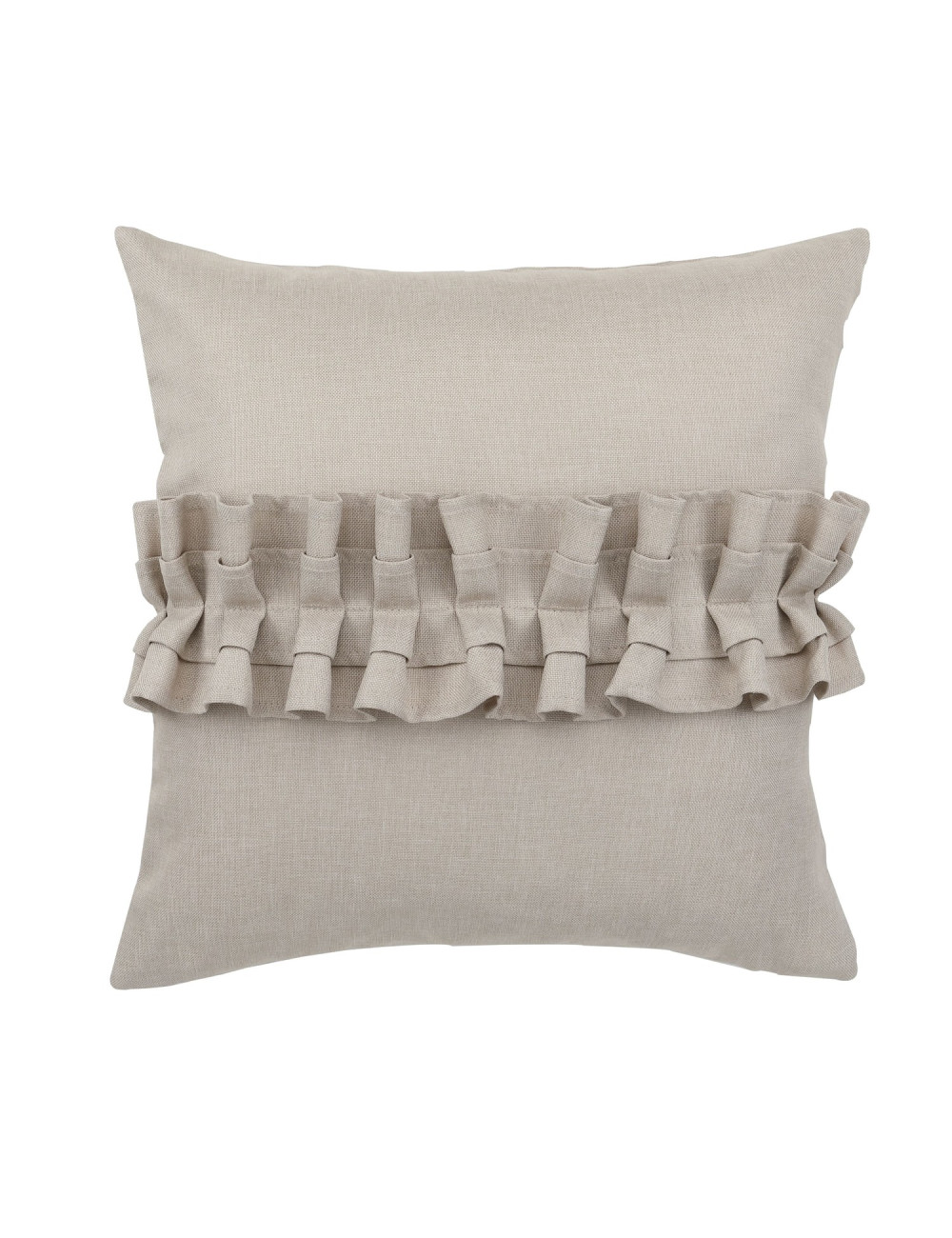 Poszewka beżowa z falbanką 45x45cm NATURAL
