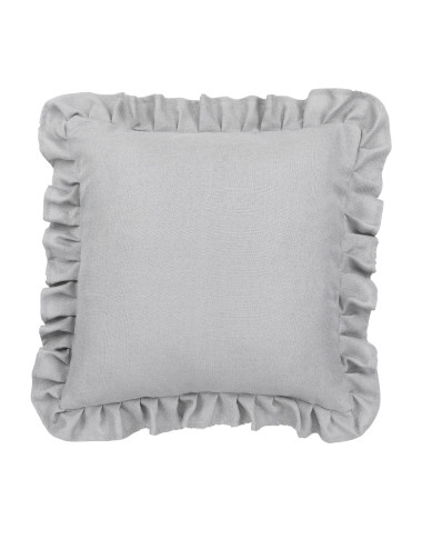 Poszewka szara z falbanką na obwodzie 45x45 NATURAL