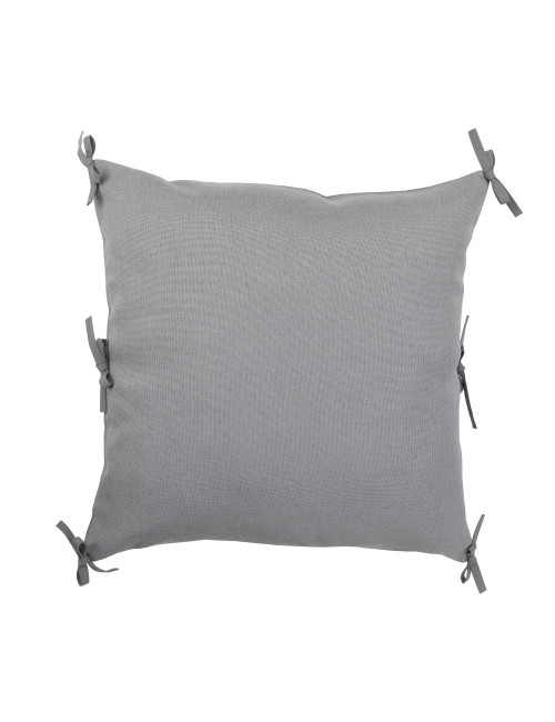 Poszewka szara ze wstążkami 45x45 NATURAL