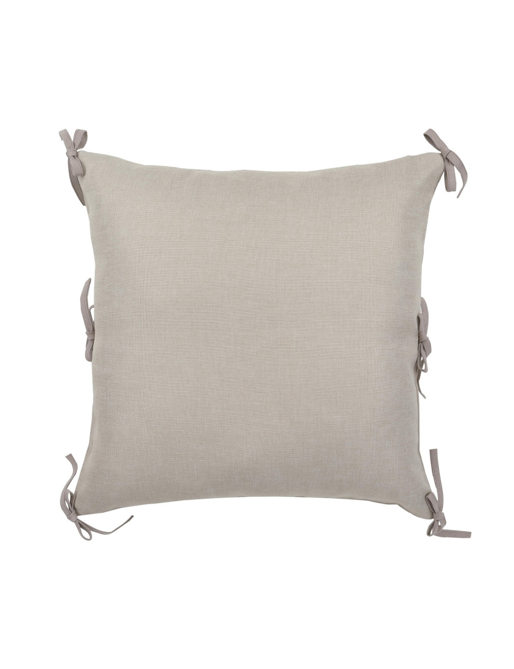 Poszewka beżowa ze wstążkami 45x45 NATURAL