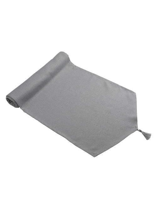 Bieżnik szary 45x220 frędzle NATURAL