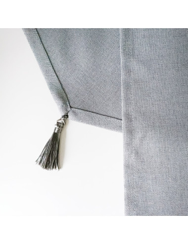 Bieżnik szary 45x220 frędzle NATURAL