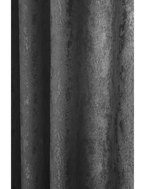 Zasłona gotowa 145x250 przelotki kółka ciemnoszara STONE