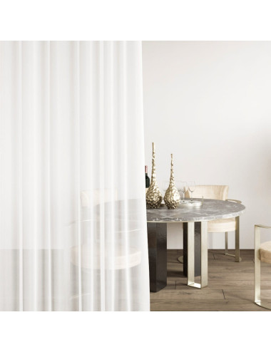 Biała firana na przelotkach 140x260 batyst - 2