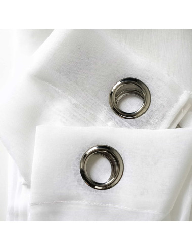 Biała firana na przelotkach 140x260 batyst