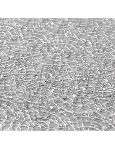 Bieżnik 35x140 glamour szary ze srebrem