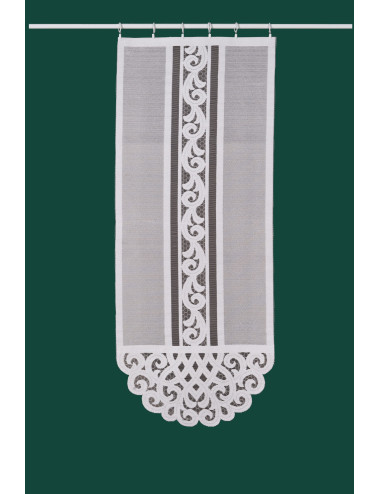 Biała firana ozdobna - panel ekran 60x160. Żakardowe firany okienne KETHER