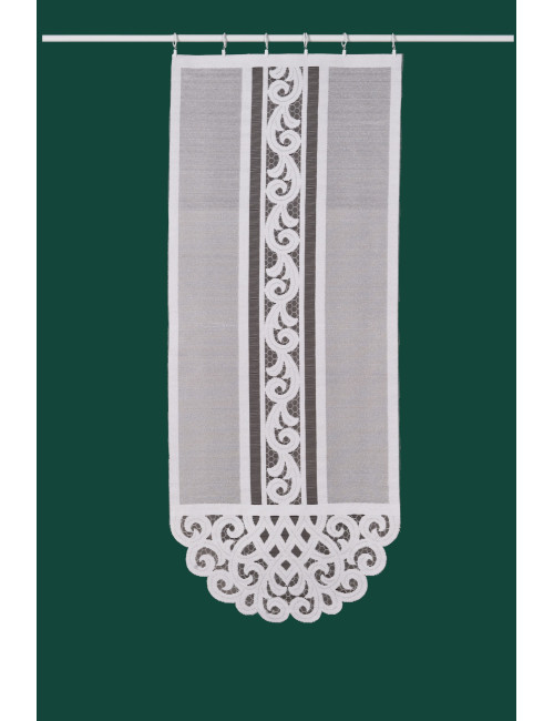 Biała firana ozdobna - panel ekran 60x160. Żakardowe firany okienne KETHER