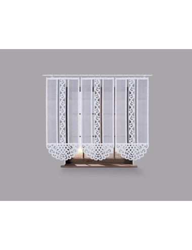 Biała firana ozdobna - panel ekran 75x160. Żakardowe firany okienne KETHER