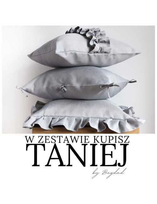 Zestaw poszewek dekoracyjnych szarych NATURAL 45x45