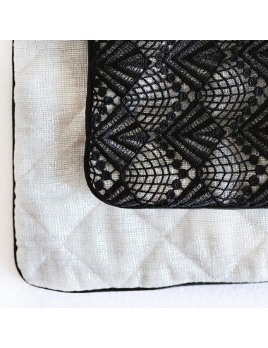 Komplet pikowanych szarych poszewek dekoracyjnych SHINY-4