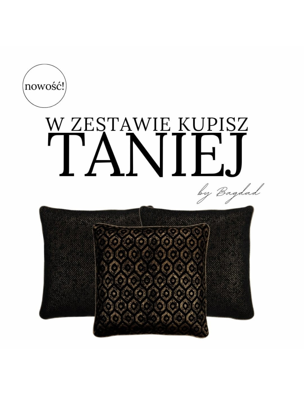 Komplet poszewek dekoracyjnych glamour SHINY 45x45