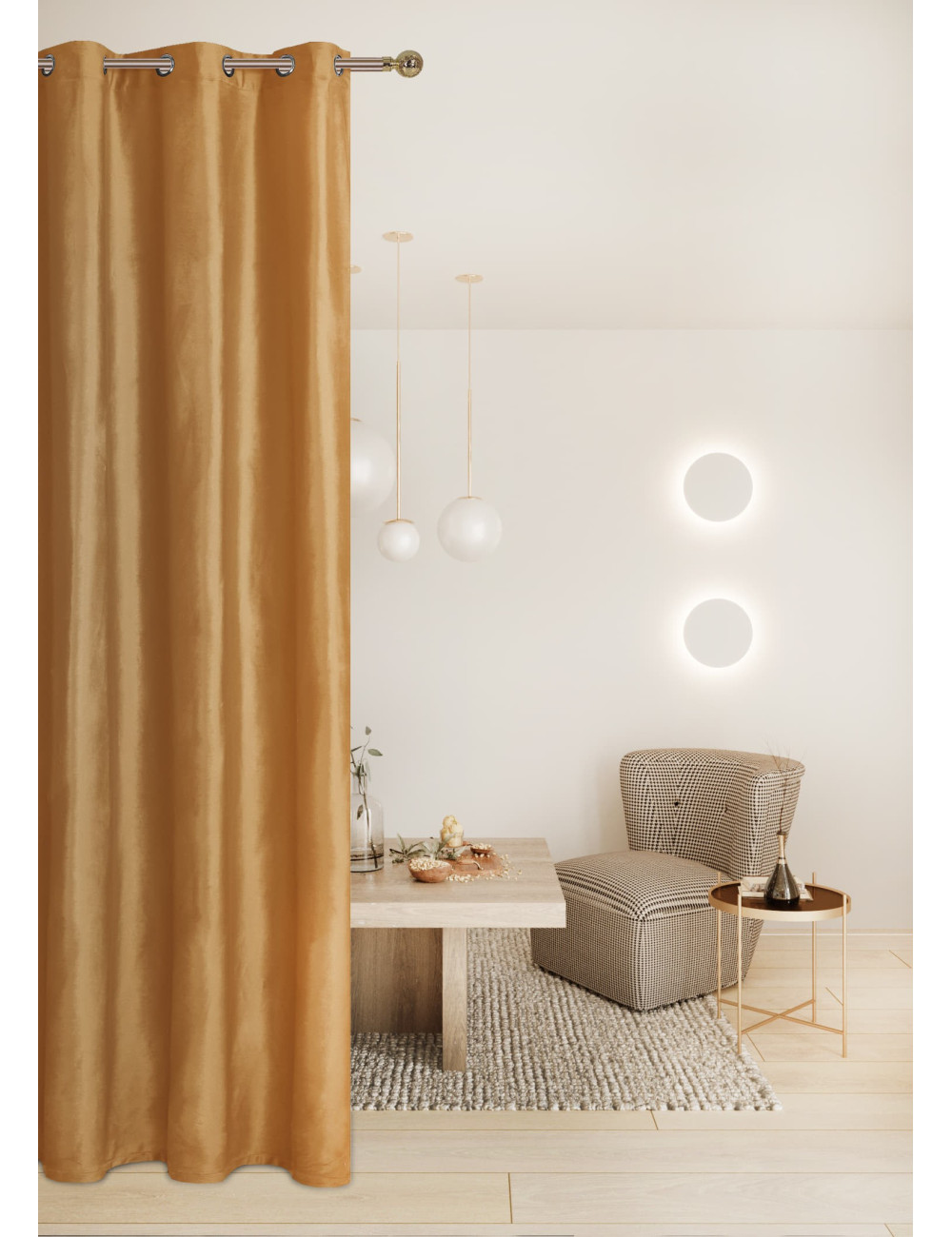 Zasłona na przelotkach 140x250 musztardowa MONIKA