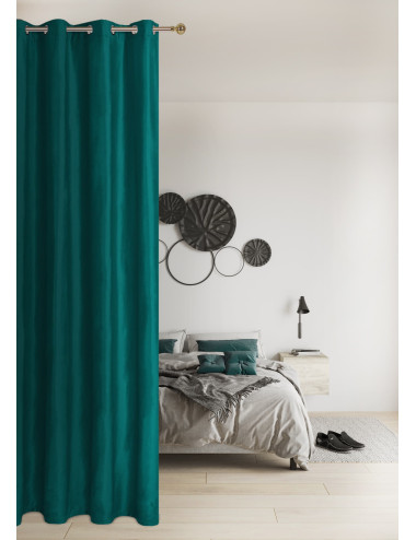 Zasłona na przelotkach 140x250 turkus ciemny MONIKA