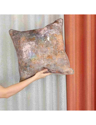 Poszewka ozdobna 45x45 VULCANO Velvet brąz miedź