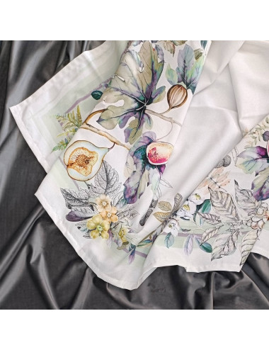 Obrus wodoodporny JULIA 150x200cm biały w kwiaty - 4