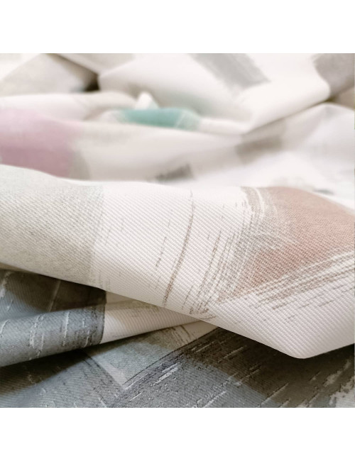 Obrus wodoodporny VIRGINIA 150x200cm geometryczna biel i beż