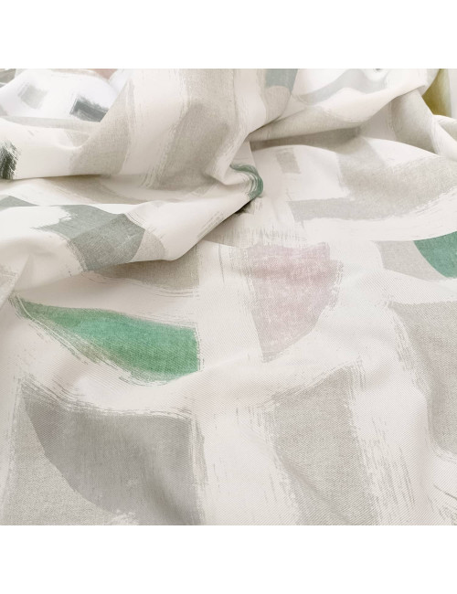 Obrus wodoodporny VIRGINIA 150x200cm geometryczna biel i beż