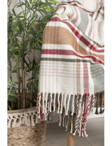 Koc 150x200 TREVOR szkocka krata z frędzlami - 4