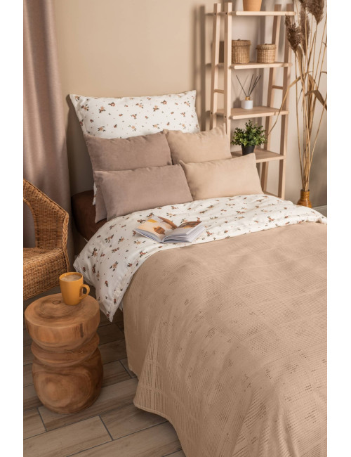 Koc narzuta 150x200 BOHO beżowy